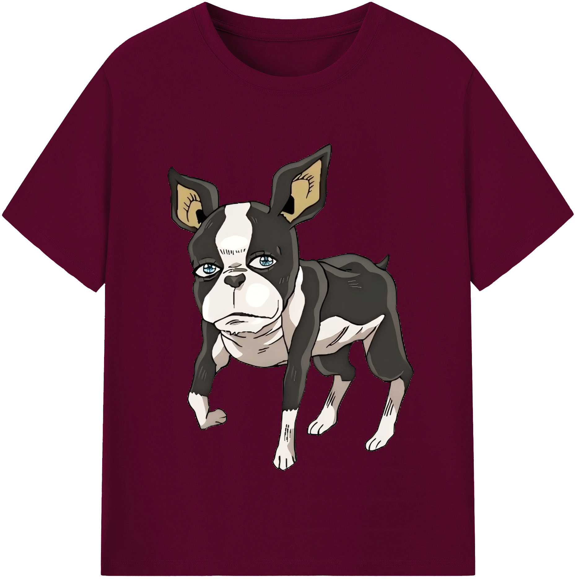 （画像用） ジョジョの奇妙な冒険 イギー JoJo's Bizarre Adventure Iggy レディースカジュアルプリントTシャツ（綿100％）